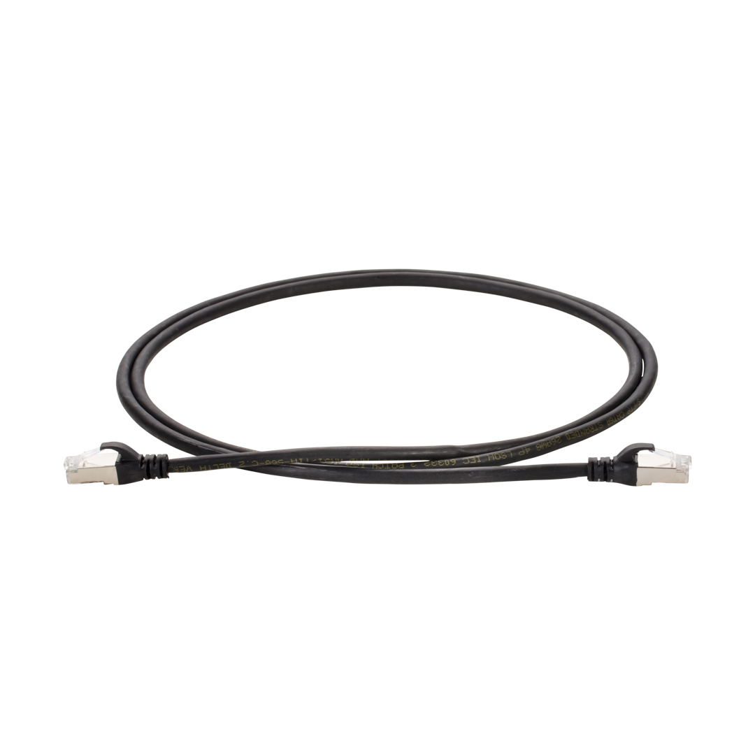Patchkabel Superflex Cat.6A TPE 07,50m schwarz