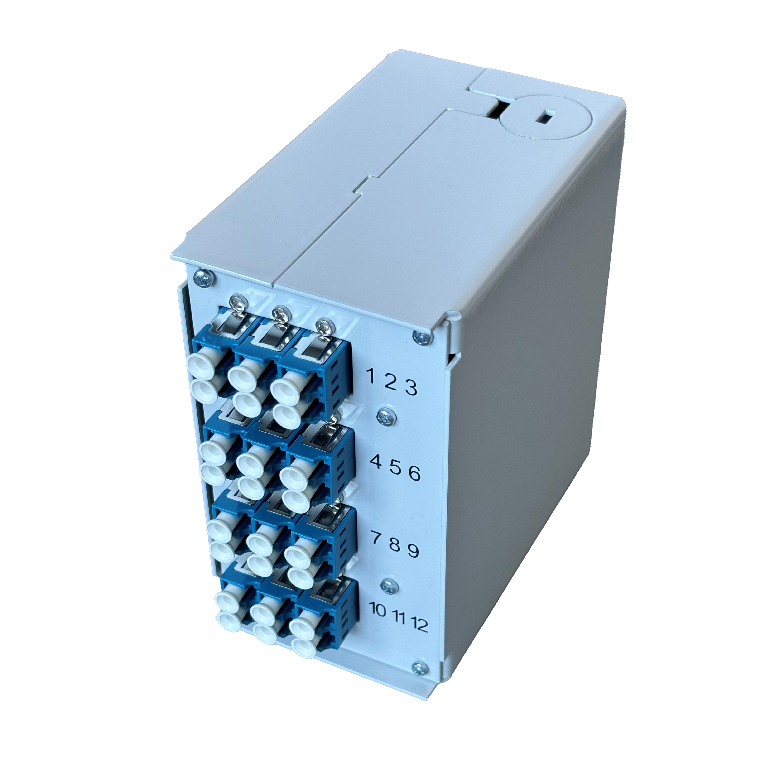 Spleißverteiler für Hutschiene mit 2xLCdx  E9