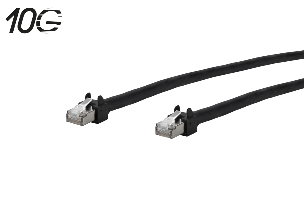 Patchkabel RJ45 Cat.5e Outdoor S/UTP 10,0m schwarz