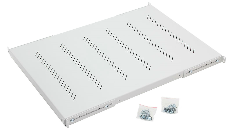 19" Fachboden perforiert 40kg 1HE/750mm