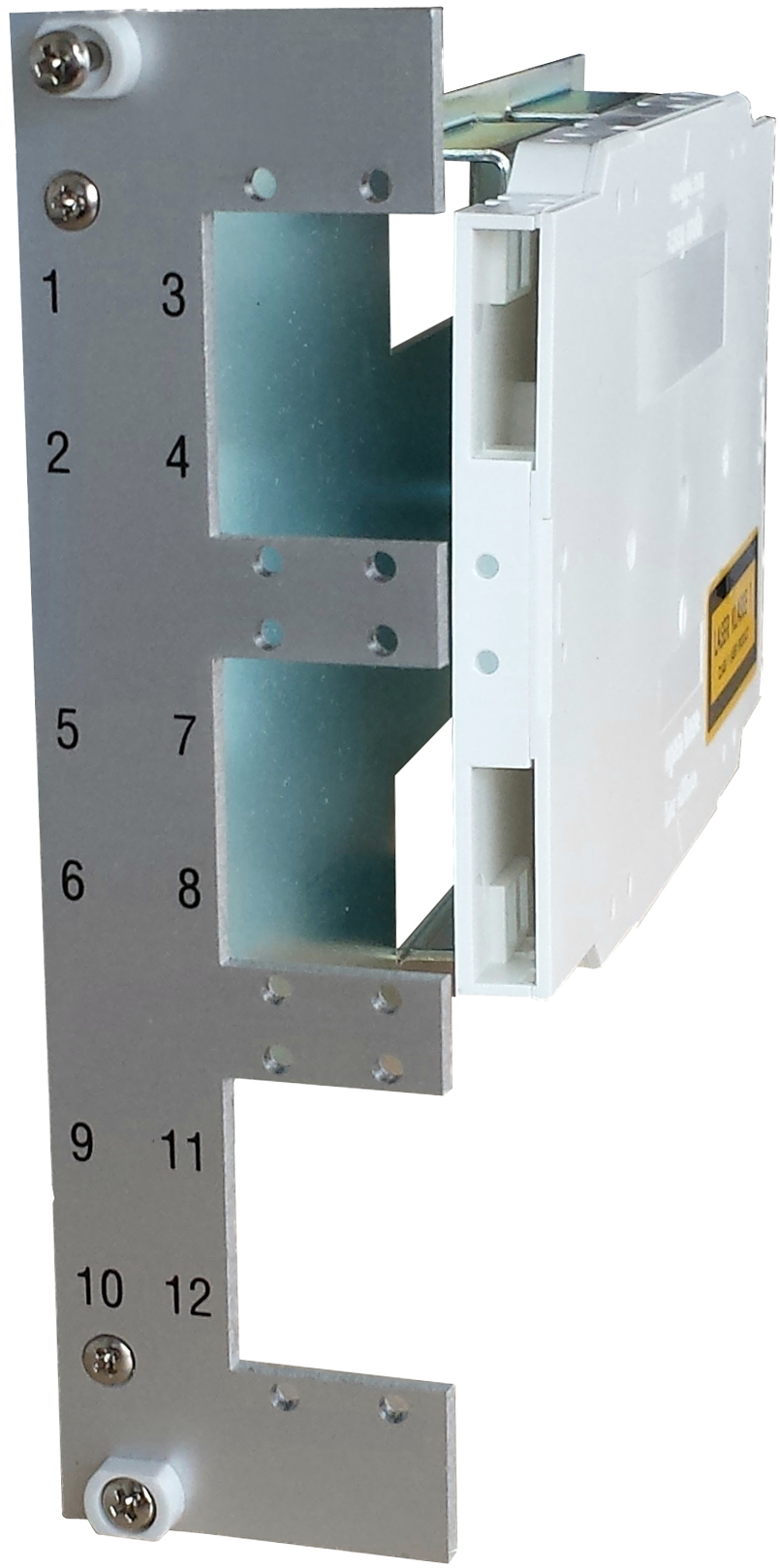 Glasfaser-Steckermodul leer für 12xST 7 TE, 3HE
